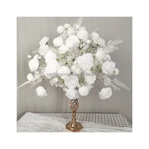 Giá Rẻ Trung Tâm Dài Bảng Hoa Sắp Xếp Hoa Cưới Centerpieces Người Yêu Bảng Hoa Trắng Hoa Centerpieces