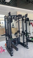 Salle de sport à domicile, appareil multifonctionnel, rack à squats, cage de musculation, croisement de câbles, machine Smith, acier, pile de poids de 75 kg*2