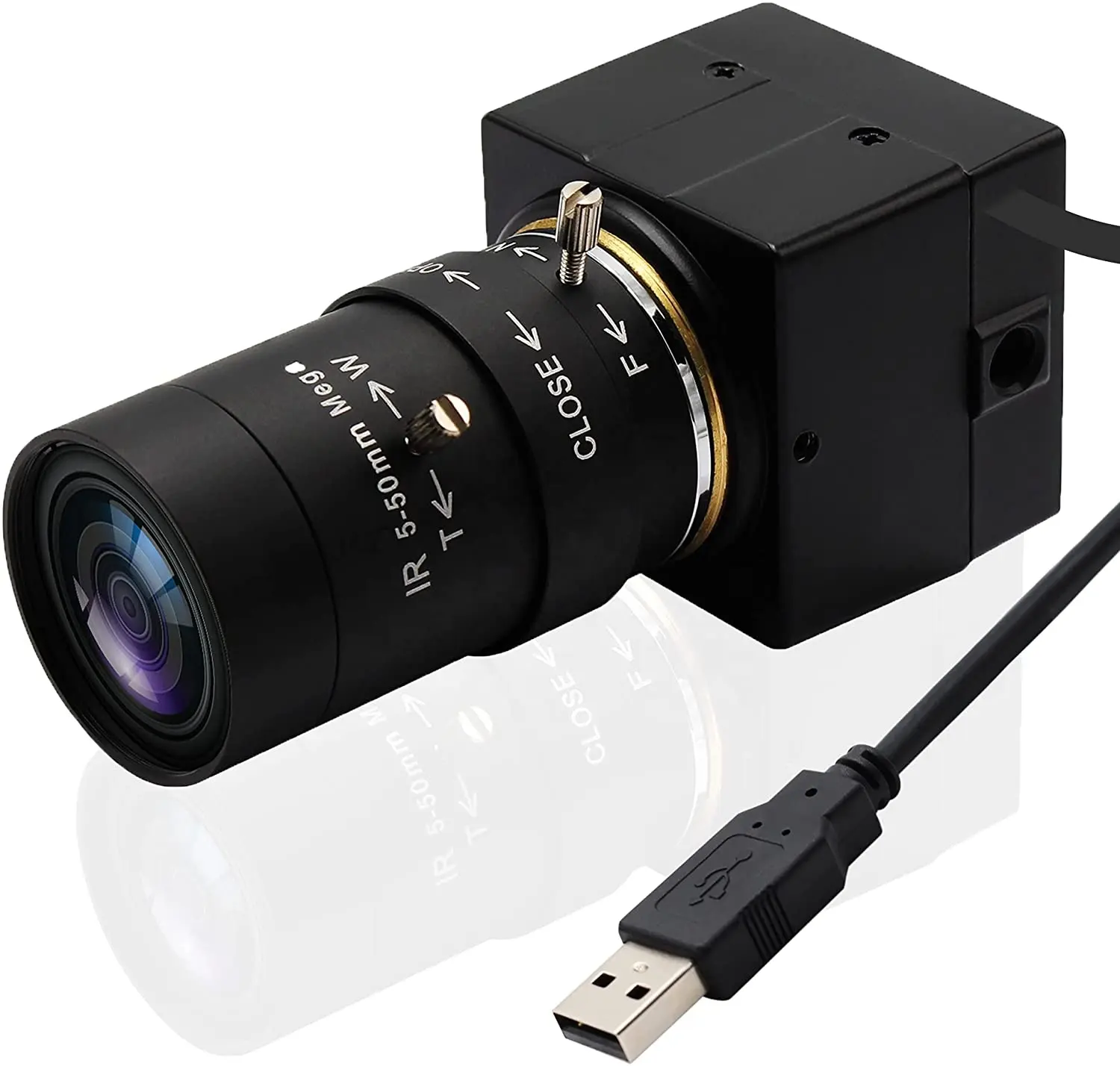 ELP Webcam 4K High Definition 30fps IMX415 Mini Video Camera with Zoom 10X Lens 5-50mm