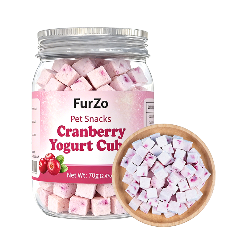 Cubos de yogur con arándanos