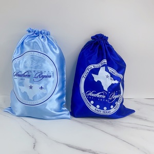 Sac de luxe en soie douce pour bijoux, sac en satin de soie, pochette en mousseline froissée avec cordon de serrage, sac de rangement élastiqué pour bijoux - Product Image 1