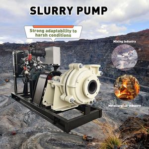 CDHB High Abrasion Cast Iron Centrifugal Gravel Slag Wear Resisting Metal Impeller Rubber Liner Slurry <b>Pumps</b> for Port Dredging - Product Image 2