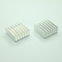 Dissipateur thermique en alliage d'aluminium pour module PCB électronique 20*14*10MM, dissipateur thermique pour puce adaptateur CPU avec adhésif, service de découpe sur mesure