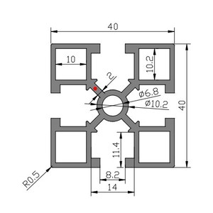 Profilé en aluminium Minjian 4040ha pour ligne d'assemblage, support de ligne de production industrielle norme nationale, aluminium 40*40 - Product Image 2