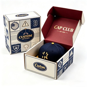 Custom Kraft Paper <b>Cardboard</b> Beach Snap Baseball Cap Box <b>Storage</b> Shipping Trucker Display Hat <b>Boxes</b> Wholesale Packaging Box - Product Image 3