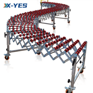 X-YES boşaltma makaralı konveyör esnek yerçekimi naylon kasnak konveyör yerçekimi kasnağı teleskopik konveyör - Product Image 3