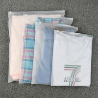 Logo personnalisé en plastique Poly Transparent Transparent vêtements emballage sac à fermeture éclair T-shirt paquet givré sac à fermeture éclair pour vêtements