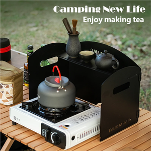 Brise-vent portable pour réchaud à cartouche, équipement de <span class=keywords><strong>camping</strong></span> et de randonnée en plein air, pare-vent pliable pour pique-nique, léger et pratique - Product Image 2