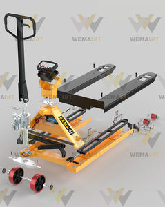 WEMALIFT Manual <strong>Lift</strong> <strong>Trolley</strong> <strong>2</strong> Ton Truck BFC <strong>Hydraulic</strong> Pallet Truck with Weight Weighing Scale - Product Image 4