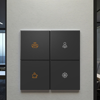 Interrupteur mural intelligent Laffey D8C Zigbee multi-gang, norme britannique, pour contrôle par application, compatible Alexa Home, 2/3/4/5 voies, 220V