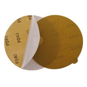 Disques de papier abrasif en oxyde d'aluminium ronds de 150 mm de qualité supérieure PEXMIENTAS avec dos adhésif, rouleau de papier abrasif, disques de ponçage PSA - Product Image 2