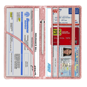 Portadocumentos de coche de cuero PU para seguro de coche y tarjeta de identificación - Product Image 1