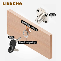 Serrures de tiroir de bureau en fer chromé de haute qualité LINKCHO avec clé métallique pour meubles de chambre - Durables et faciles à utiliser