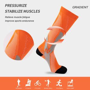 Calcetines Deportivos con Logotipo Personalizado, Compresión para Correr, Ciclismo, Fitness, Jacquard Elástico, Venta al por Mayor, Atléticos, para Hombre y Mujer, Color Rosa - Product Image 4