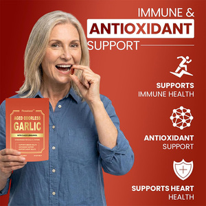 Complément en gélules molles d'extrait d'<span class=keywords><strong>ail</strong></span> <span class=keywords><strong>noir</strong></span> fermenté vieilli, végétalien, sans odeur, 600 mg, marque privée OEM, avec CoQ10 et Vitamine K2 - Product Image 3