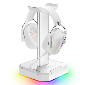 <span class=keywords><strong>Support</strong></span> pour <span class=keywords><strong>casque</strong></span> en alliage d'aluminium RGB avec 3 ports USB pour tous les casques, joueurs, PC <span class=keywords><strong>de</strong></span> jeu, accessoires pour écouteurs <span class=keywords><strong>de</strong></span> bureau - Product Image 2