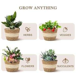 Articoli <span class=keywords><strong>Fai</strong></span>-<span class=keywords><strong>da</strong></span>-<span class=keywords><strong>Te</strong></span> per Decorazioni <span class=keywords><strong>da</strong></span> Parete, Cesti Floreali Aperti, Fioriere Sospese con Perline, Mensola Lunga in Macramè, Cesto Portaoggetti in Pelle Intrecciato a Mano - Product Image 5