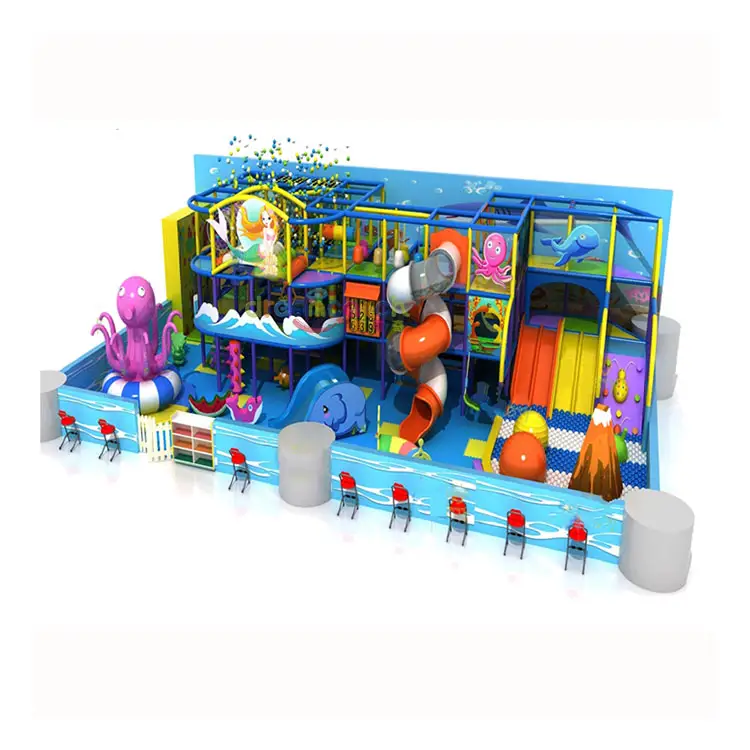 Đại Dương Chủ Đề Nhà Hàng Softplay Thiết Bị Toddler Gỗ Sân Chơi Trong Nhà Cho Trẻ Em Chơi Thiết Lập