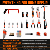 Ensemble d'outils à main pour la maison, kit d'outils de réparation, multifonction, étui rigide, entretien domestique, OEM personnalisable