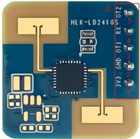 Capteur radar de présence humaine à ondes millimétriques FMCW 24G HLK-LD2410S 8M, module de détection de mouvement mural incliné