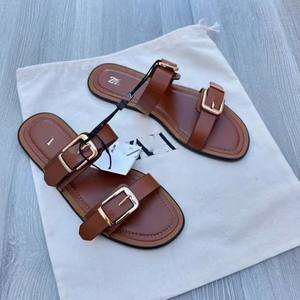 Nuevas <span class=keywords><strong>Sandalias</strong></span> <span class=keywords><strong>Planas</strong></span> Originales ZAR Modelo 2025, Talla Grande, <span class=keywords><strong>con</strong></span> Forro de Cuero, Diseño Transpirable, Hebillas Metálicas - Populares en Europa y América - Product Image 4