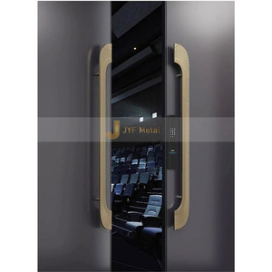 C159 Poignée de porte en acier inoxydable doré revêtue de pvd de forme personnalisée en tôle pour porte principale - Product Image 6