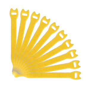 12X150Mm Nylon Kabelbinders Brandwerende Back-To-Back Haak Lus Opbergriemen Voor Thuiskantoor Klaslokaal Organisatie Geel - Product Image 4