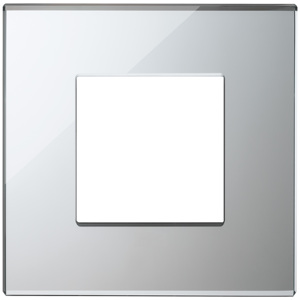 Ice Silver Wall <b>Switch</b> 13.5 Cm Square Panel Modern Design - Product Image 1