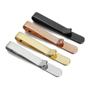 Blank Simple Metal Custom Engraved Logo 18K Gold Plated Stainless Steel Bar Vintage Personalized Tie Clip Tie Bars Tie Pins