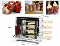 Máquina Comercial de 8 Rodillos para Pasteles de Chimenea, Horno de 3.2KW para Kurtos Kalacs Húngaros, Horno de Acero Inoxidable para Hacer Rollos de Pan y Helados