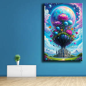 Verdadero fabricante, venta al por mayor, pintura de diamante 5D personalizada, arte de pared, decoración del hogar, pinturas de paisaje con piedras preciosas ASF2946 - Product Image 2