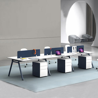 Bureau moderne Centre d'appels Meubles en aluminium Postes de travail Bureau de séparation Poste de travail Table de bureau pour le bureau