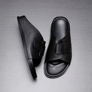 Sandales en <span class=keywords><strong>cuir</strong></span> véritable pour hommes tendance et décontractées 2025, sandales d'été à la mode pour l'extérieur - Product Image 2