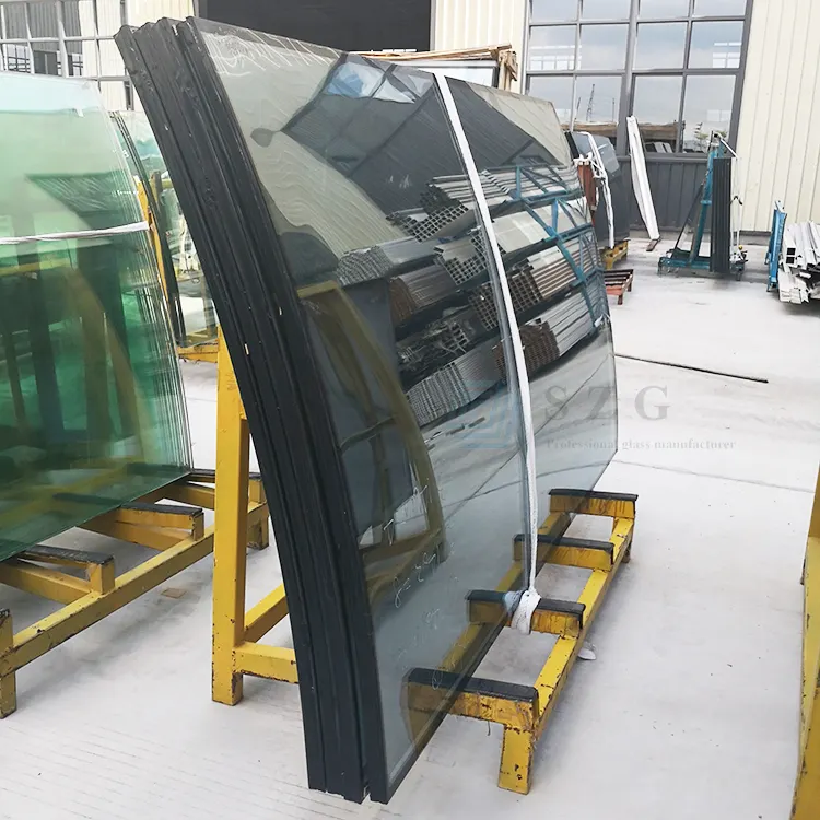 Clear Double Glazing Unit 12mm Double Glazing Windows Insulated Glass Curved Insulated Solar Glass