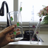Creatief, eenvoudig, geëmbossed fruitglas, grote inhoud, paar waterbekers