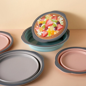 Molde redondo de silicona para pastel chiffon de 7 y 9 pulgadas, apto para horno, utensilios para hornear pasteles - Product Image 1