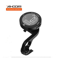 Speedometer Sepeda Digital LCD Berkabel Grosir, Odometer Tahan Air Layar Bulat untuk Sepeda Jalan Raya dan Gunung