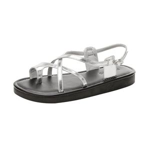 Nouvelle Arrivée Sandales Femme Style Féerique Rétro Polyvalentes à Brides Croisées Bout Ouvert Semelle Souple Plage Talon Carré Romain - Product Image 6