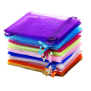 ถุงออร์แกนซ่าพิมพ์โลโก้ตามสั่งขายส่ง SHUNLI ขนาด 9x15+3 ซม. สำหรับบรรจุภัณฑ์ขนม เครื่องประดับ ของขวัญ ของชำร่วยงานแต่งงาน - Product Image 2