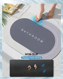 Ucuz süper emici Diatom çamur yumuşak diyatomit banyo paspas banyo için