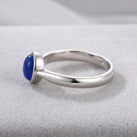 Bague Ronde Vintage QX en Argent S925 pour Femme, Turquoise, Design Simple et Ouvert, Style Classique Minimaliste, Mariages, Fiançailles, Fêtes