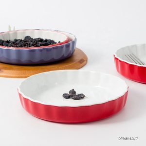 <span class=keywords><strong>Teglia</strong></span> per Quiche in Ceramica Personalizzata da 6,3 e 7 Pollici, Stampo per Torta in Porcellana Rotondo - Product Image 3