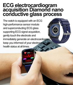 New BT cuộc gọi ECG thông minh đồng hồ 2.04 inch AMOLED Hiển thị huyết áp huyết áp Oxy nhiệt độ cơ thể et580 Smartwatch - Product Image 3