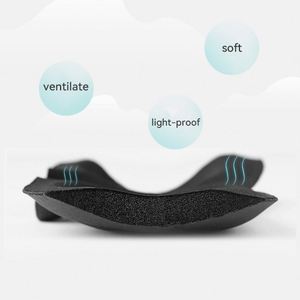 Masque de sommeil occultant 3D en coton de luxe personnalisé avec logo sur mesure, masque de sommeil complet pour les yeux, masque de sommeil pour dormir - Product Image 3