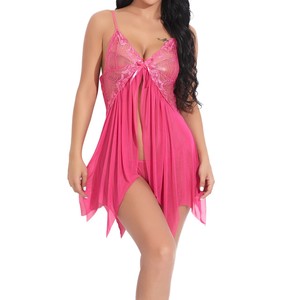 Pigiama Sexy Senza Maniche in Pizzo Trasparente con Bretelle, Stile Europeo e Americano, per Commercio Estero - Product Image 4