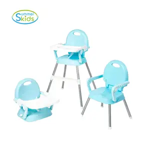 공장 저렴한 컨버터블 아기 식사 의자 3 in 1 어린이를위한 높은 의자
