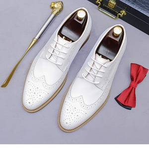 Zapatos Oxford de Cuero Genuino Formales y Versátiles, Estilo Retro con Diamantes, Casuales, de Negocios, Británicos, para Boda, Impermeables, Ligeros y Sin Cordones para Hombre - Product Image 1