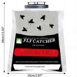 Sac piège à mouches jetable Hanyang, pratique pour le <span class=keywords><strong>jardin</strong></span>, la ferme, l'intérieur, sac en plastique - Product Image 2