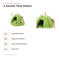 Coussin rond douillet en peluche longue pour chat, chaud et confortable avec base antidérapante, amovible et lavable, pour chats, toutes saisons, OEM