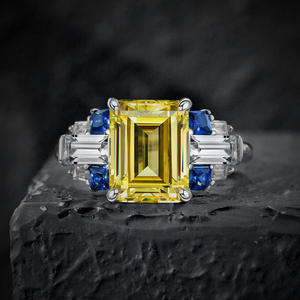 Joyería fina de moda de lujo personalizada, anillos de circón multicolor de plata 925 para mujer, regalo de banda de boda para el Día de la madre de San Valentín - Product Image 3